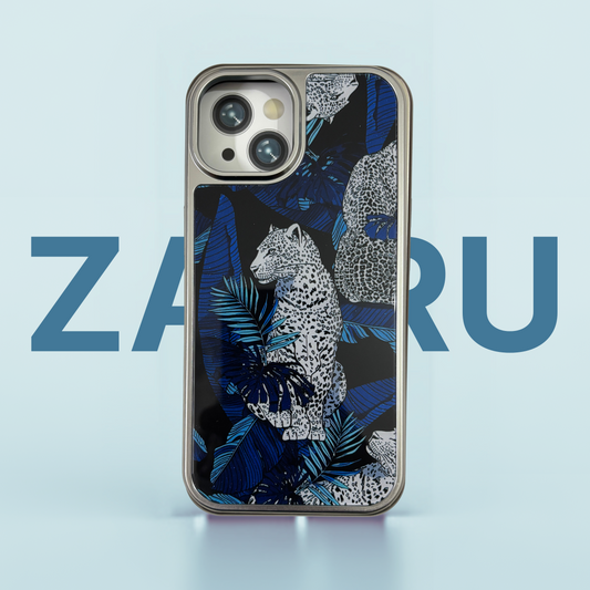 Ice Leopard Matte Clear Hard Back Cover with Soft TPU Bumper | Shockproof Slim Fit Protective Phone Case for iPhone